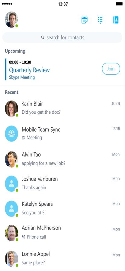 Skype安卓最新版app下载