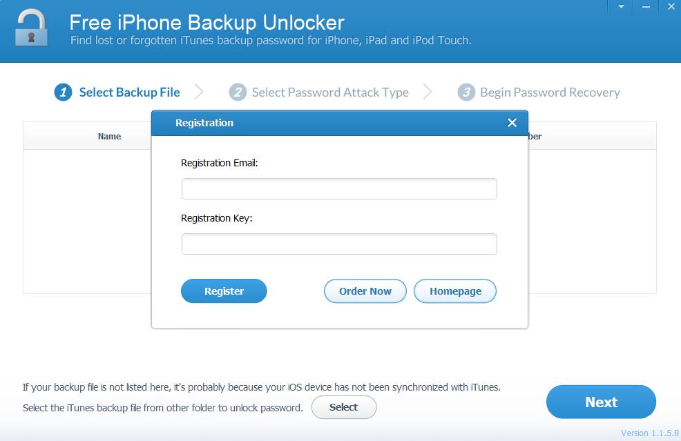 Free iPhone Backup Unlocker官方电脑版下载